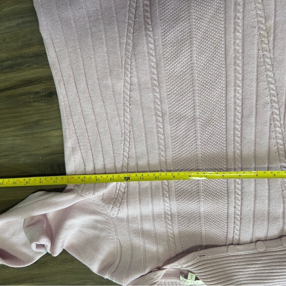 Light Pink Women's Sweater With Button Details - Picture 5 of 5